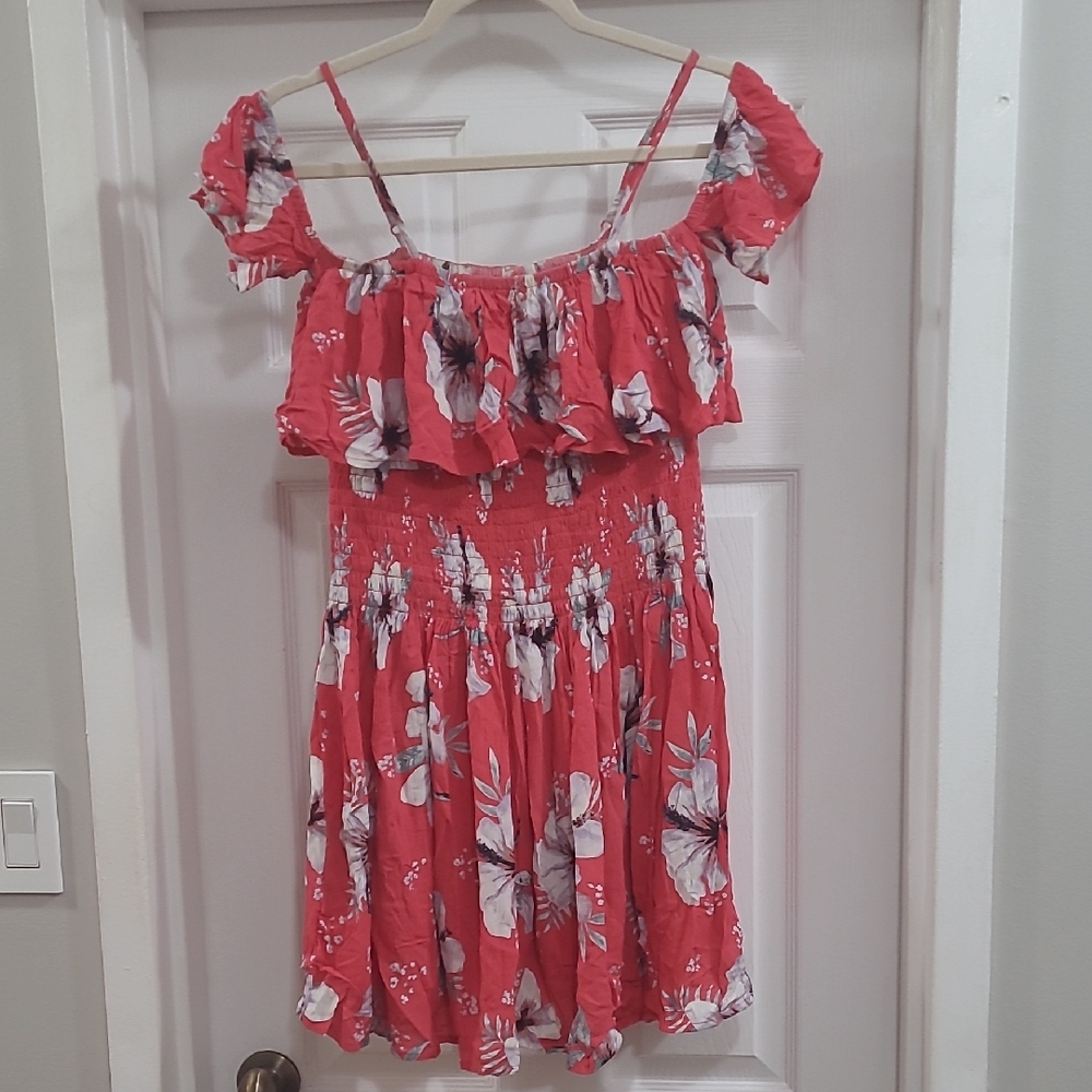 Jack By BB Dakota Coral Floral Mini Dress